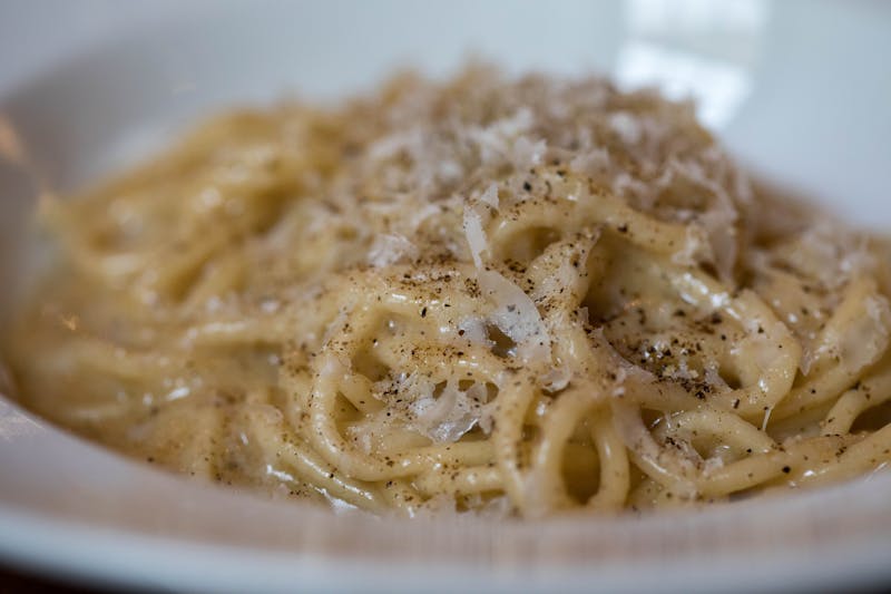 Cacio e Pepe handmade pasta with pecorino and black pepper